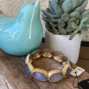 Gray and soft gold pull on bracelet. BNWT